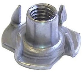 NTESZD1/4C.188-3 1/4-20 X 3/16 T-NUT 3 PR. S/ZD YELLOW ZINC PLATED